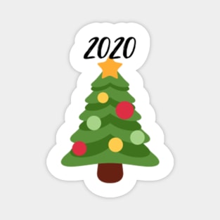 green christmas tree 2020 illustration Magnet