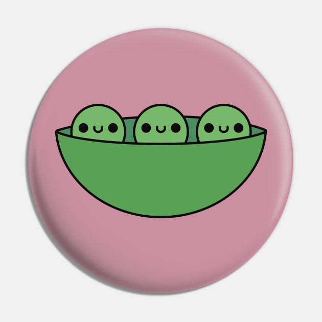 Cute Kawaii Peas In A Pod Pin by KawaiiByDice