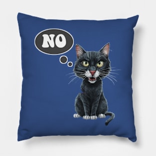 Black Cat says no Pillow