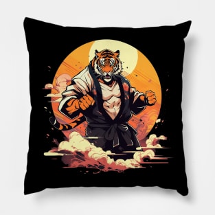 karate tiger Pillow