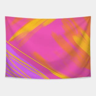 Abstract Warm Brush Strokes Tapestry