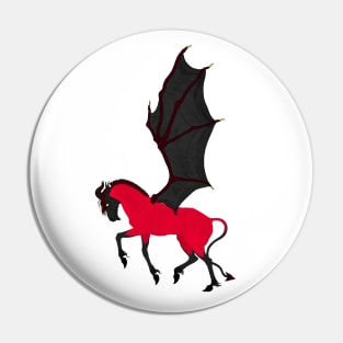 Halloween Horse Design - Yellow Eyes Pin