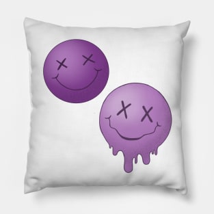 Purple Smiley Pillow