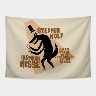 Hermann Hesse - Steppenwolf Illustration Tapestry