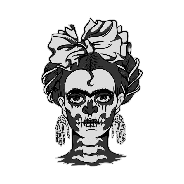 Frida - Calavera - Day of the dead - mexican design by verde