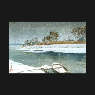 Snow at Koshigaya by Kawase Hasui T-Shirt