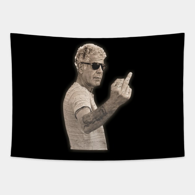 anthony bourdain Tapestry by small alley co