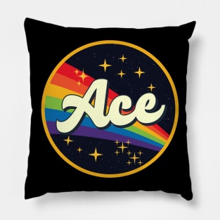 Ace // Rainbow In Space Vintage Style Pillow