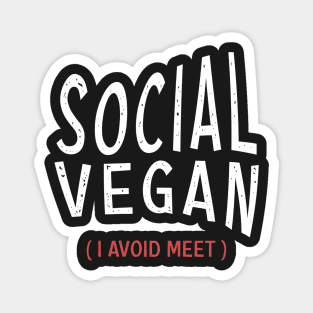 Social Vegan Magnet