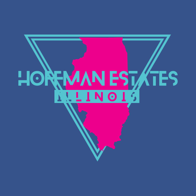 Discover Hoffman Estates Illinois Retro Vintage Triangle IL - Hoffman Estates - T-Shirt