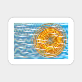 Adrift In The Sunshine Spiral Sky Magnet