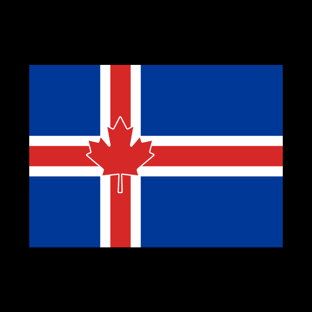 Iceland - Canada Flag Mashup by phneep