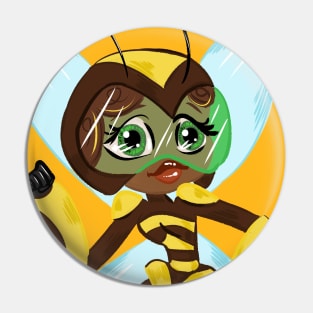 Little Bumble Bee Girl Pin