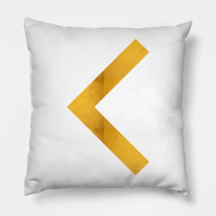 Arrow in Bold Gold Pillow