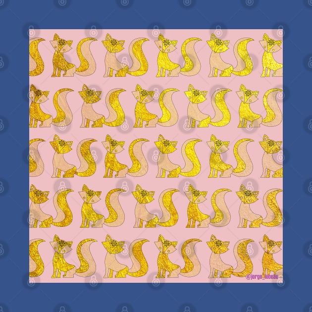 Golden fox ecopop pattern by jorge_lebeau