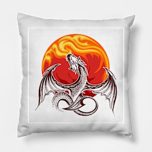 Fire-breathing Dragon Emblem Pillow