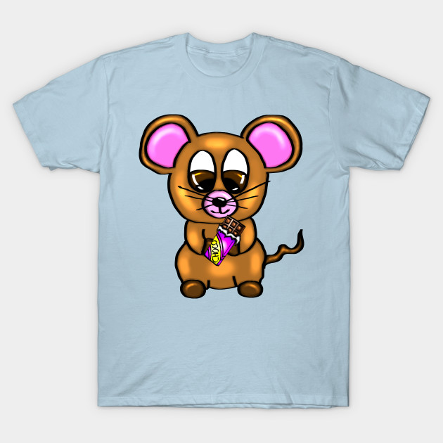 Discover Cute little baby mouse with chocolate - Mouse - T-Shirt