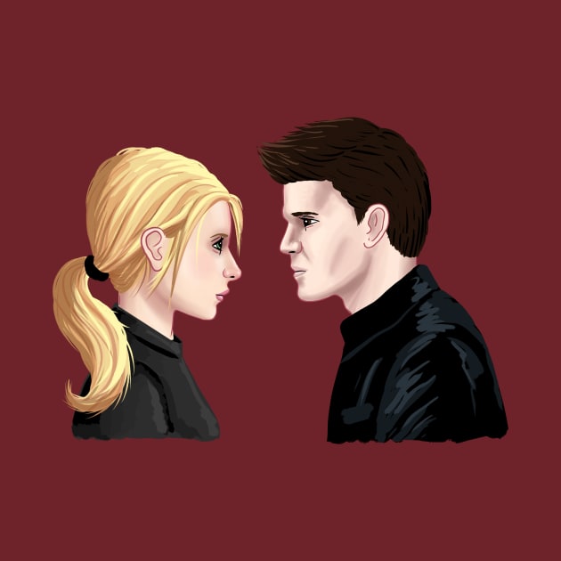 Buffy & Angel by bovaart