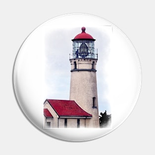 Cape Blanco Lighthouse Watercolor Pin