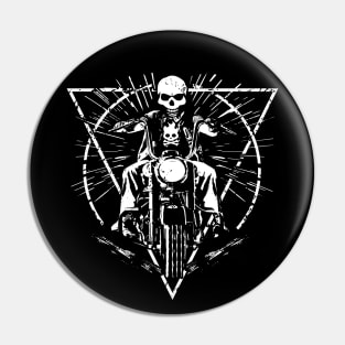 Skull Ride Vintage Motorcycle Pin