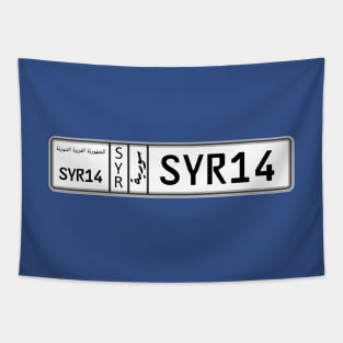 Syria car registration plate Tapestry