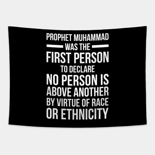 PROPHET MUHAMMAD WAS THE FIRST PERSON Tapestry by HelloShop88