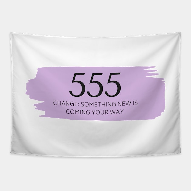 555 Angel Number purple Tapestry by anrockhi