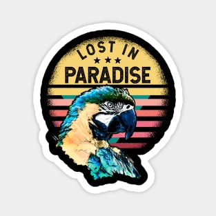 Lost in Paradise Macaw Magnet