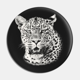 Leopard Portrait African Wildlife Pin