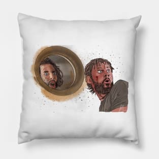 LOST: Desmond & Charlie Look Stage Left Pillow