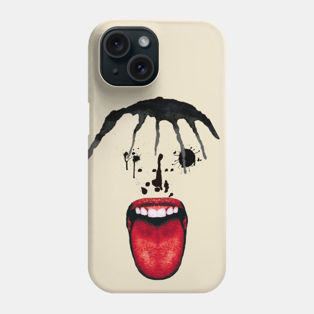 Lick my Ink - Big Red Tongue Phone Case by TJWDraws