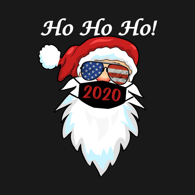 santa wearing mask Ho-Ho-Ho by BuzzTeeStore