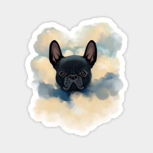 French bulldog lovers, sweet frenchie black and white clouds Magnet