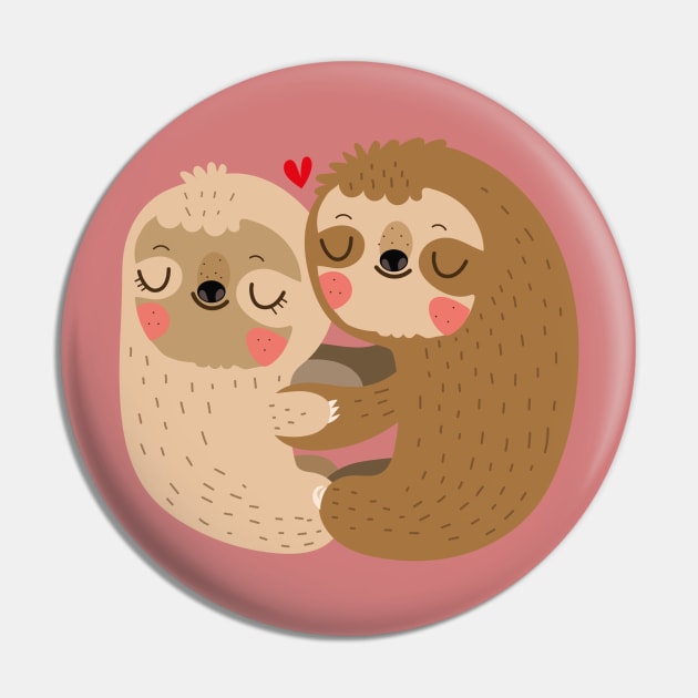 Sloth love Pin by Mjdaluz