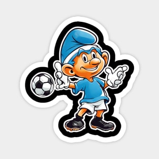 smurf playing football Magnet