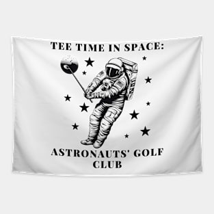 Tee Time in Space: Astronauts' Golf Club Astronaut Golf Tapestry