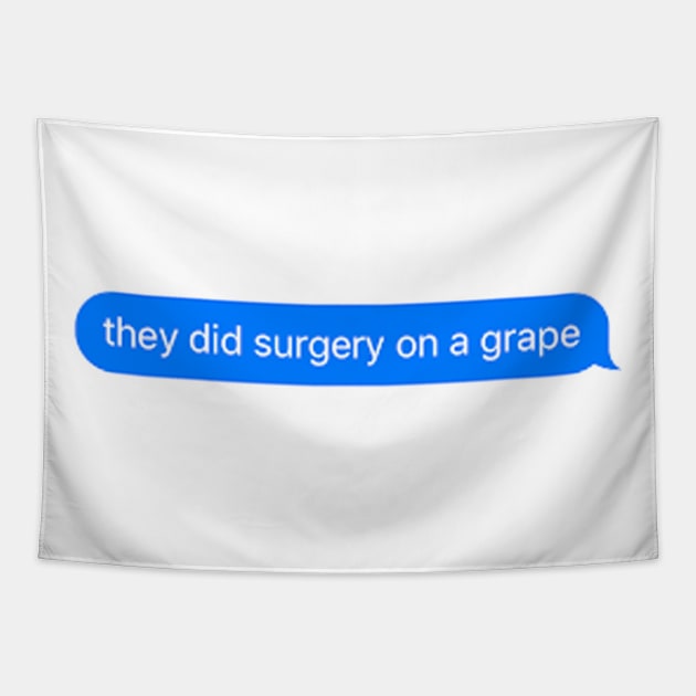 they did surgery on a grape meme imessage Tapestry by TintedRed