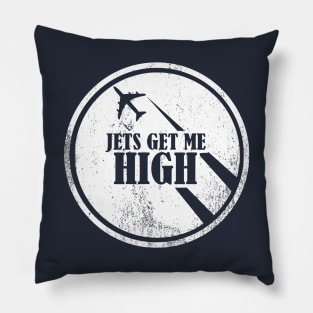 Jets Get Me High (distressed) Pillow