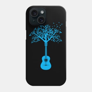 Classical Guitar Tree Blue Phone Case