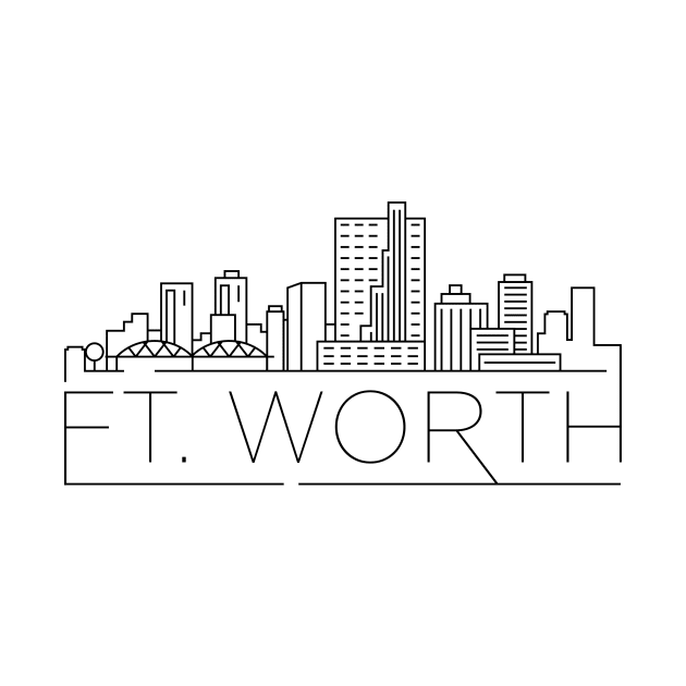 Ft. Worth Minimal Skyline by kursatunsal