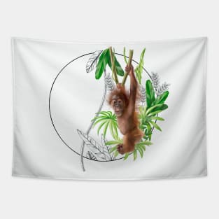 Little orangutan Tapestry