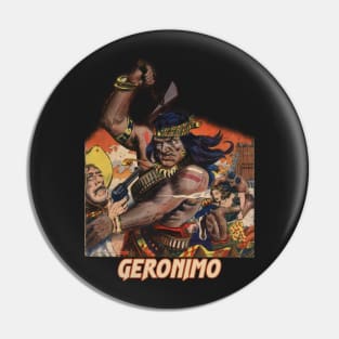 Geronimo native american war axe vintage design Pin