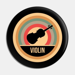 Retro Vintage Violin Gift For Violinists Pin
