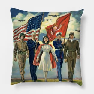 Vintage Military Personnel Pillow