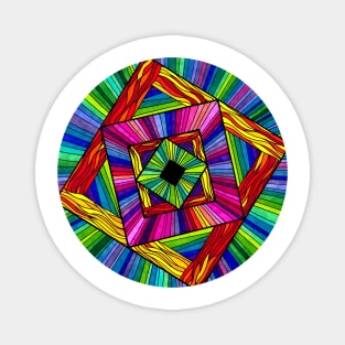 Psychedelic Abstract colourful work 132 Crest Magnet