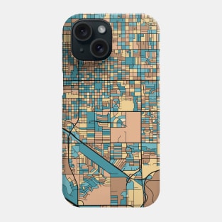 Tucson Map Pattern in Mid Century Pastel Phone Case