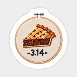 Pi Day - Pie Embroidery Magnet