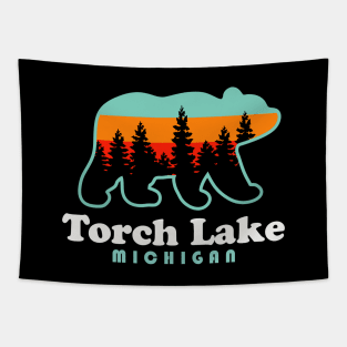 Torch Lake Beach Vacation Michigan Bear Trees Tapestry