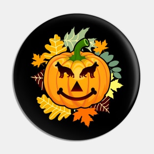 German Shepherd Dog Halloween Pumpkin Carving Pin