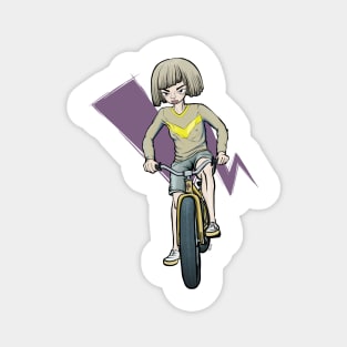 Girl on bike Magnet